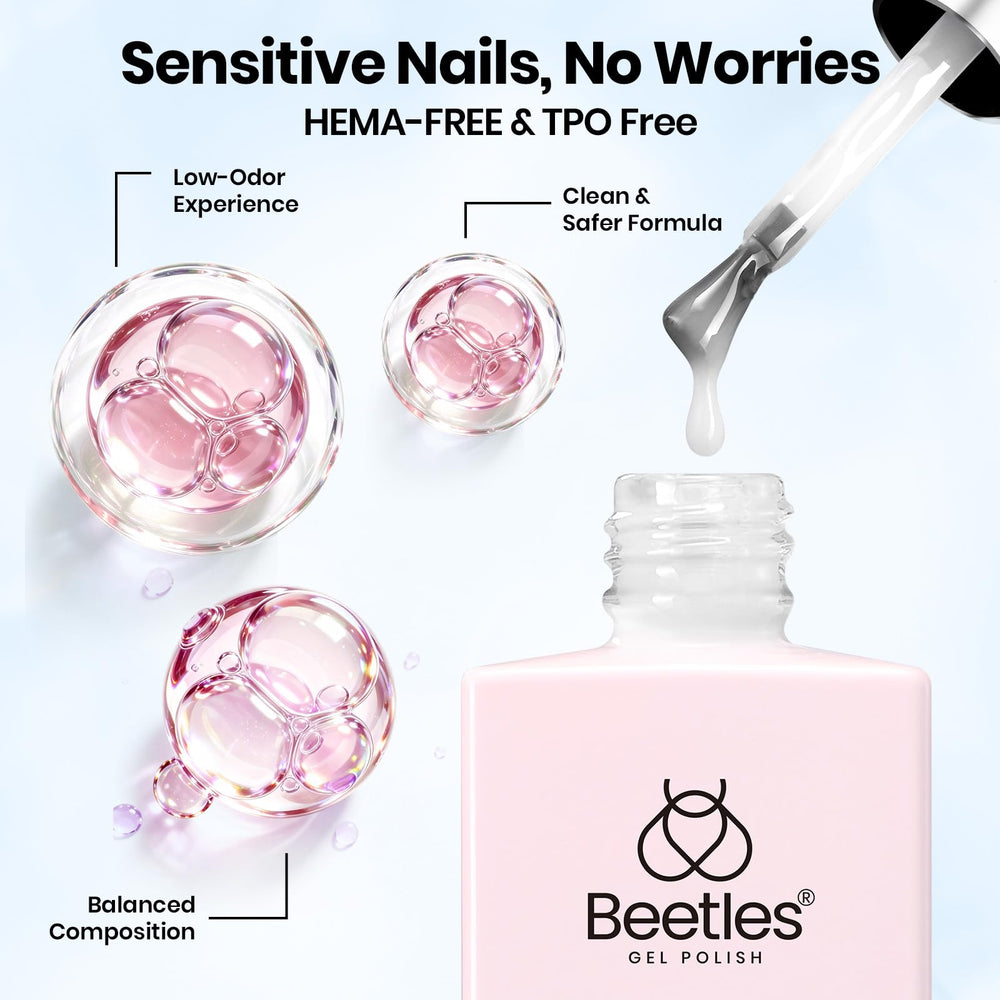 Beetles Gel Polish lifestyle salon table with lamp and tools for reliable home curing
