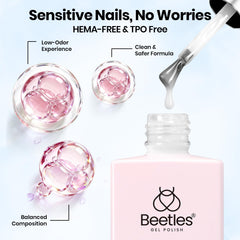 Beetles Gel Polish lifestyle salon table with lamp and tools for reliable home curing