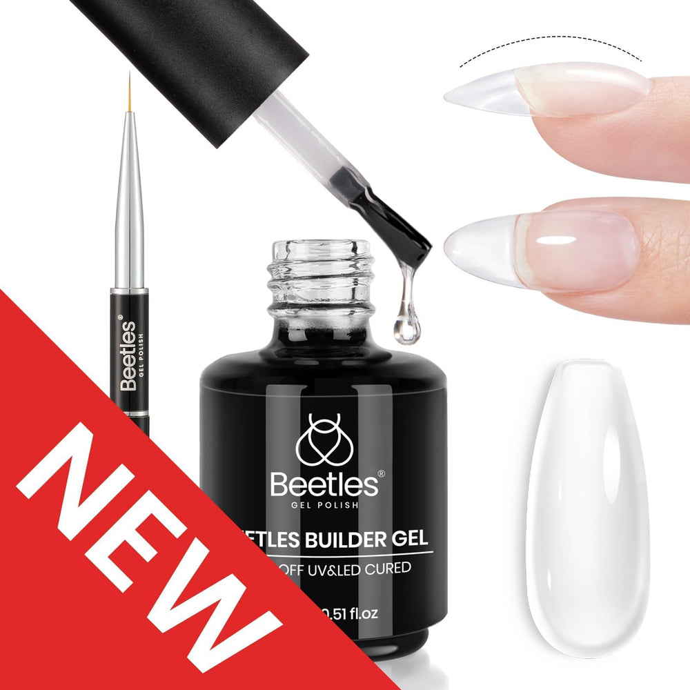 beetles builder gel in salon setting on table suggesting professional results benefit