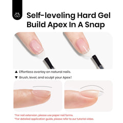 beetles builder gel being sculpted on a nail demonstrating control benefit