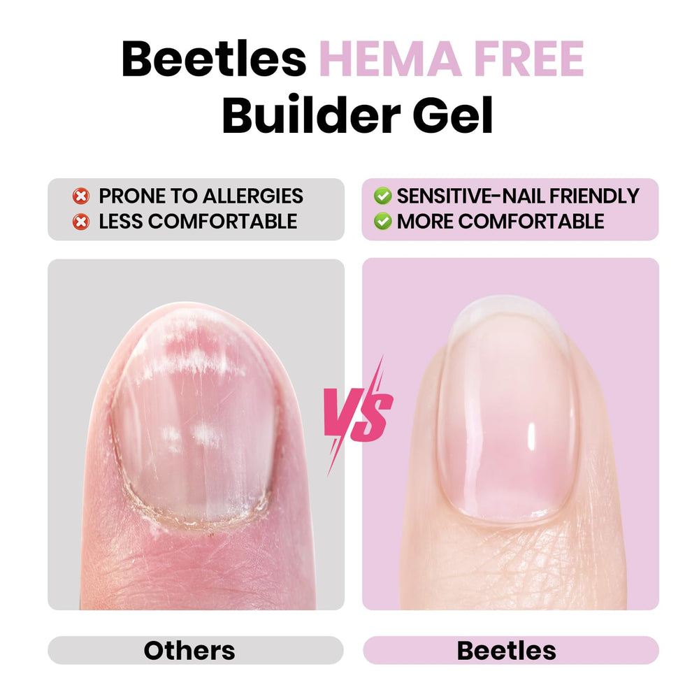 Beetles Builder Gel open bottle texture showing smooth, buildable gel