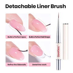 Beetles Gel Polish pink builder gel close-up showing natural translucence