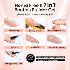 Beetles Gel builder gel texture brush stroke showing self-leveling consistency for precise apex building