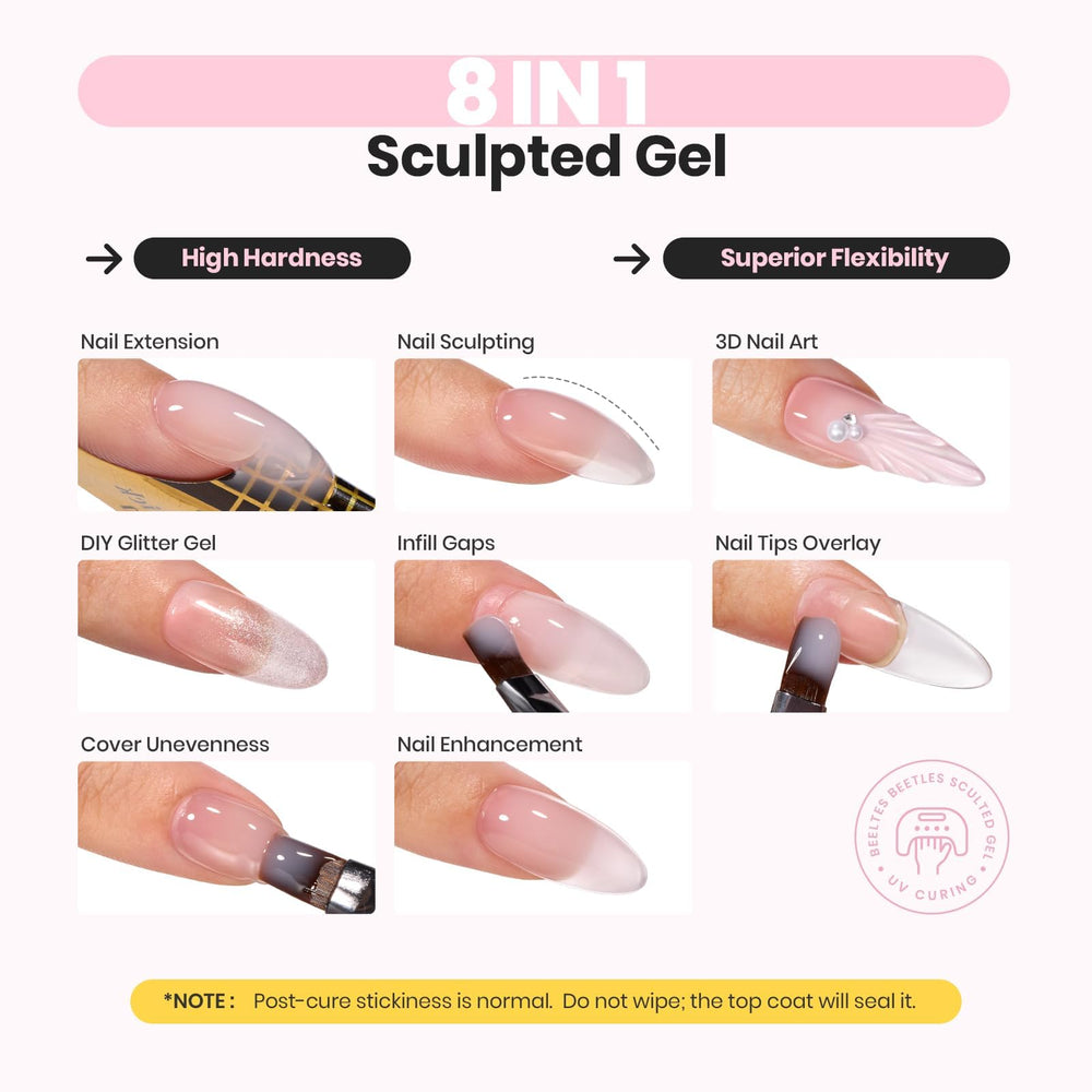 Beetles Builder Gel texture close-up demonstrating smooth self-leveling consistency
