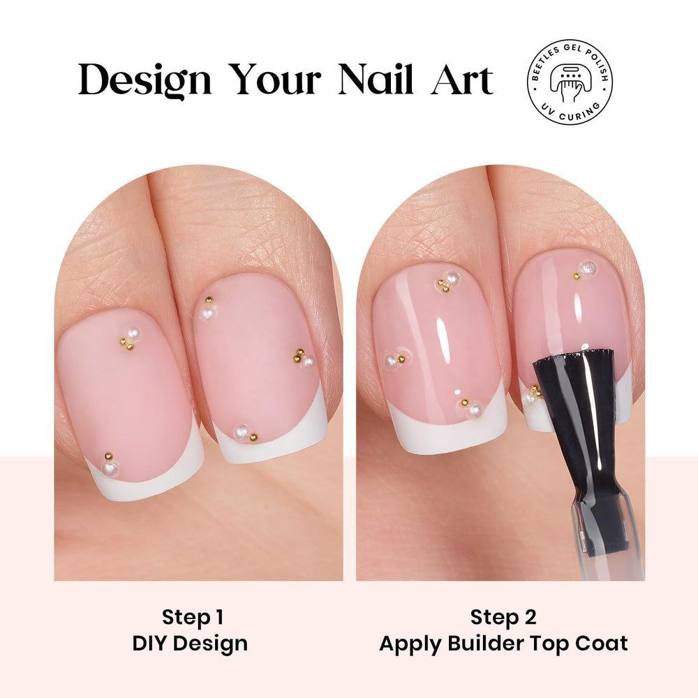 beetles gel polish builder top coat and quick-dry glue for added durability