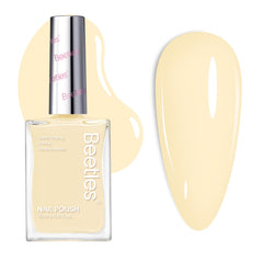 beetles bottle front view showing yellow shade and glossy finish benefit