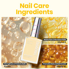 beetles swatch on fingertips showing pastel yellow result and instant brightness benefit