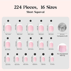 beetles Gel Polish nails held in hand showing scale and natural short squoval fit