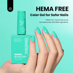 Beetles Gel Polish cap and label detail highlighting shade number and easy identification