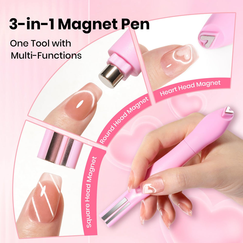 beetles Gel Polish round tip view for glass bead and dot magnetic highlights