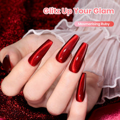 Beetles Gel Polish bottle held in hand showing 15ML scale and travel-friendly size
