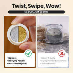 beetles silver chrome powder close-up fine texture for smooth reflective nail finishes
