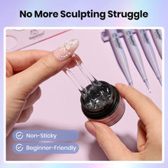 beetles clear builder gel pot showing moldable gel for 3D nail designs