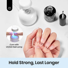 Beetles clear gel texture close-up highlighting glass-like transparency and no-residue finish