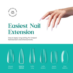 Beetles clear stiletto tip close-up showing smooth surface for easy polish application