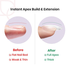 Beetles Gel Polish close-up of built-in apex for stronger salon-style arch and durability