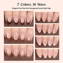 beetles close-up of brown french tip detail highlighting precise salon-style finish