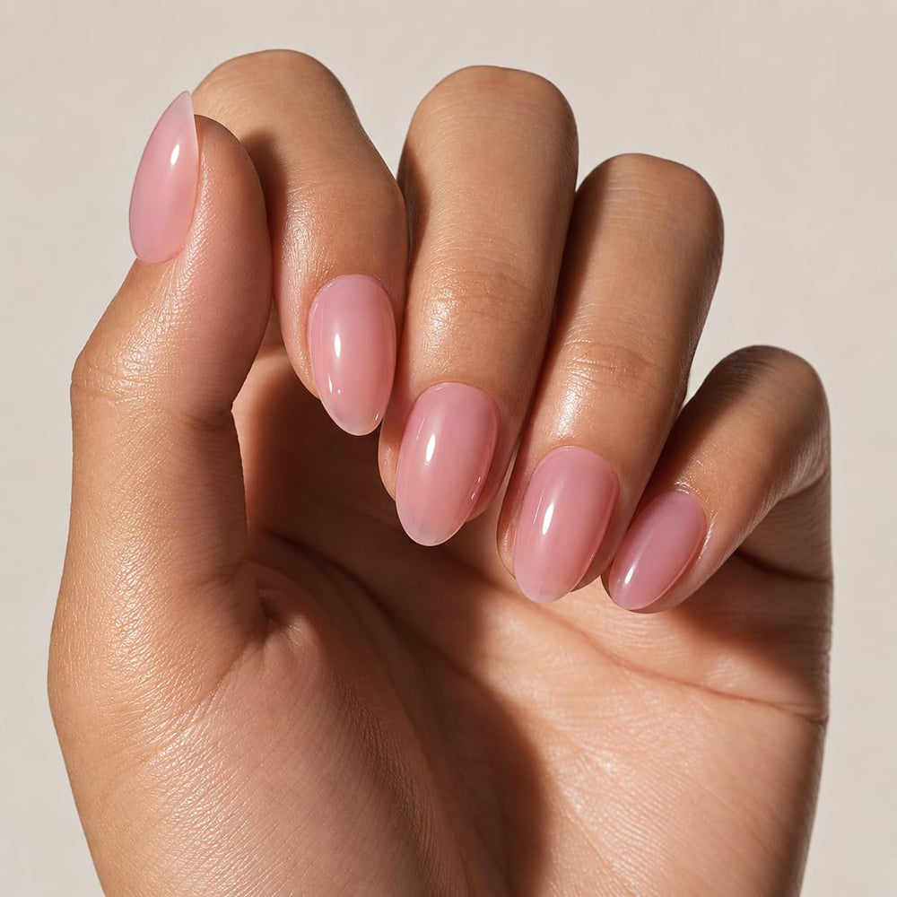 beetles gel polish close-up of built-in apex curve for instant structure and salon lift