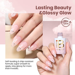 Beetles layered polish on tips showing customizable opacity benefit
