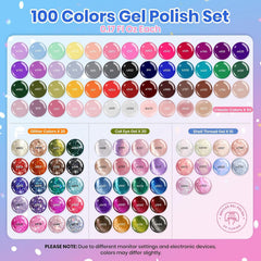 beetles color swatch palette displaying 100 shades for easy selection