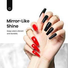Beetles Gel Polish cured nail with mirror shine for long-lasting gloss