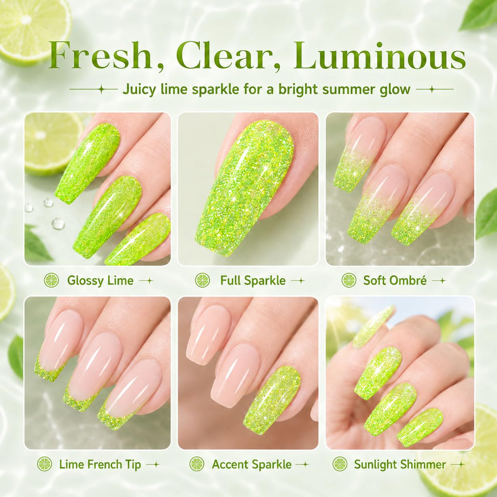Beetles cured nails under LED lamp showing durable glossy finish