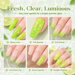 Beetles cured nails under LED lamp showing durable glossy finish