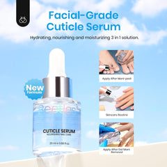 Beetles Cuticle Serum texture closeup showing lightweight water‑oil fusion for fast absorption