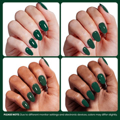 Beetles gel polish bottle beside a hand to show 15ml size and portability
