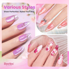 beetles demo on fingernails showing cat eye stripe, displays salon-style result