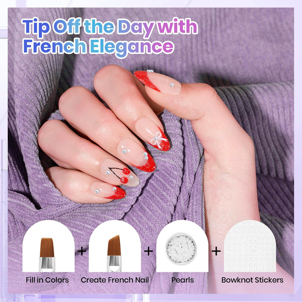 Beetles Gel Polish dotting sizes comparison displaying five dot tips for varied patterns