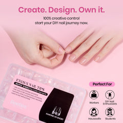 Beetles thin tip edge detail for seamless natural nail fit