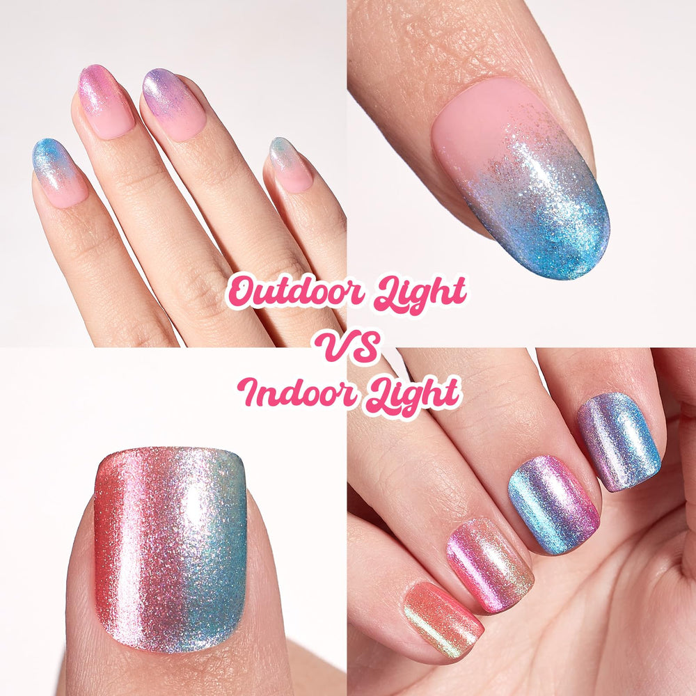 beetles finished manicure lifestyle shot showing glossy pastel nails ideal for events