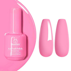 Beetles Gel Polish front bottle showing Flamingo Feather shade and smooth shine