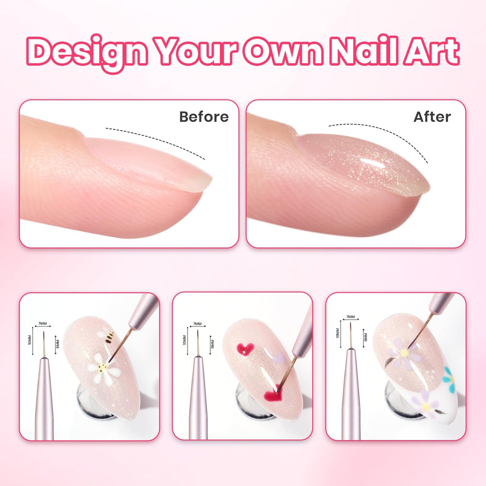 beetles Gel Polish flat tip detail smoothing gel to create even surface