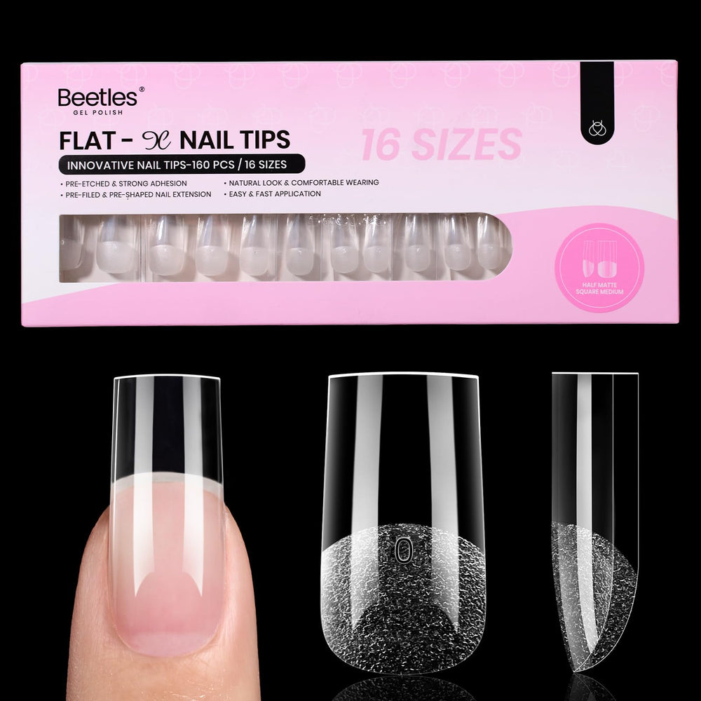 Beetles Flat-X front packaging showing full kit and clear tips for easy selection