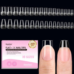 beetles Gel Polish front packaging showing full 320-piece kit and size labels, easy selection
