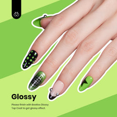 Beetles swatch fan with multiple coats showing strong, opaque coverage