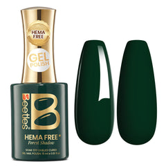 Beetles bottle front view showing Forest Shadow deep green and glossy finish