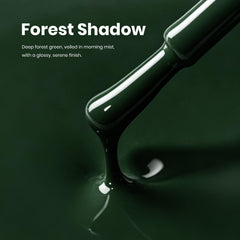Beetles painted nails swatch on hand demonstrating rich forest green color