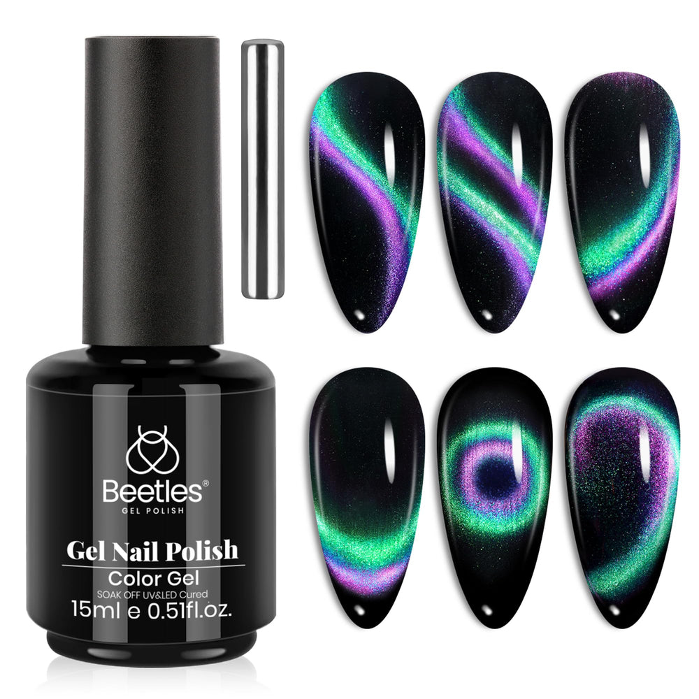 beetles front bottle galaxy drift showing color shift and glossy finish