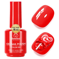 Beetles bottle front view showing My Signature red and easy shade selection