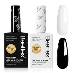 beetles front packaging showing black and white bottles and clear labeling for easy choice