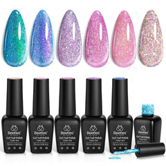 beetles front packaging showing six chameleon glitter gel bottles and kit benefits