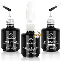 Beetles milky white set front packaging showing complete 3-piece kit and benefits
