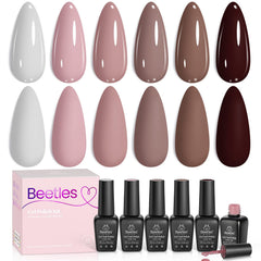 beetles front packaging showing all six neutral gel bottles and neat presentation