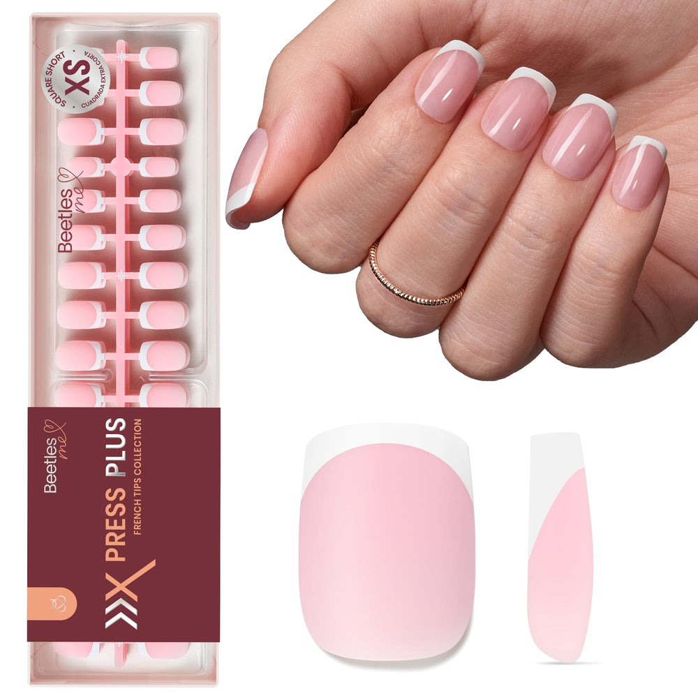 Beetles Gel Polish front packaging showing peach French design and quantity benefit