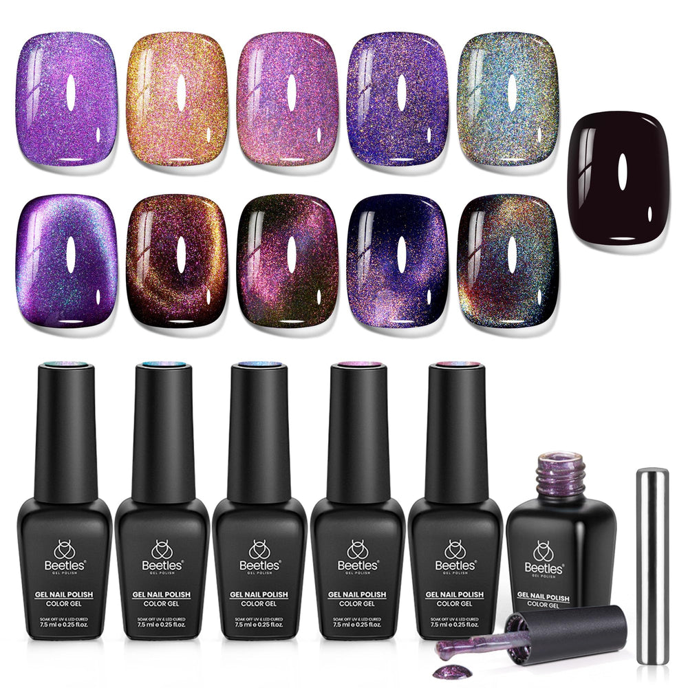 beetles front packaging showing six chameleon bottles and magnet for easy gifting