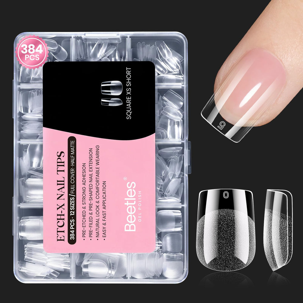 Beetles front packaging showing 384-piece set and quick-to-apply benefit