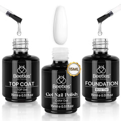 Beetles Gel Polish front packaging showing trio set and clear benefits